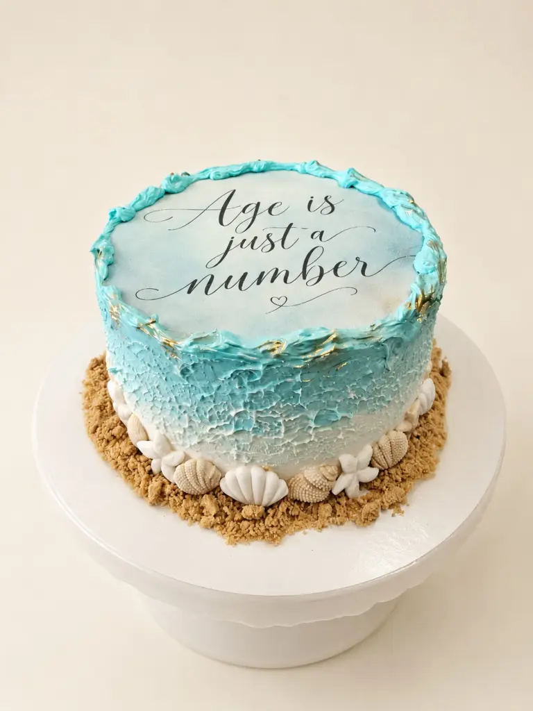 Age is just a number. 💙 #milopastry #oceancake #birthdaycake #agios_nikolaos